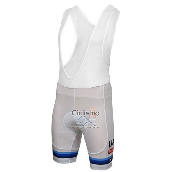 Uci Mundo Campeon Leader UAE Ropa Ciclismo Culotte Corto 2018 Mangas Cortas Lite Blanco